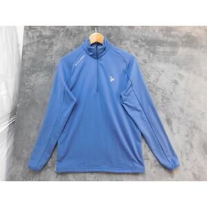 Galvin Green Sweatshirt Mens Medium Blue 1/4 Zip Mock Neck Golf Pullover Logo